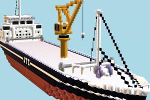 Cargo Ship minecraft, mineways, lego, ship, vessel, boat, watercraft